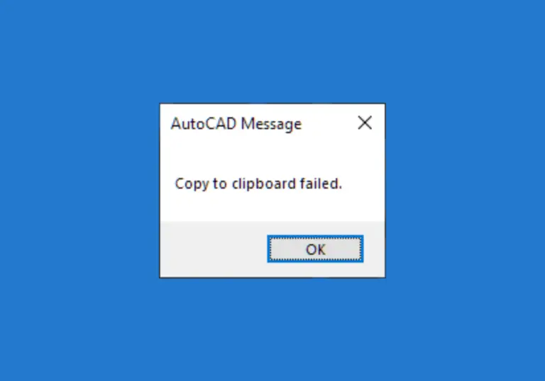 Copy to Clipboard Failed Autocad