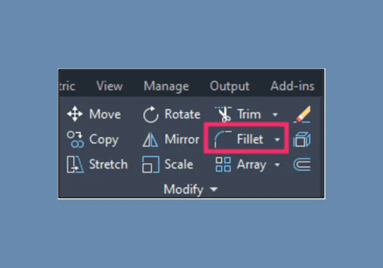 How to Use the Fillet Command in AutoCAD