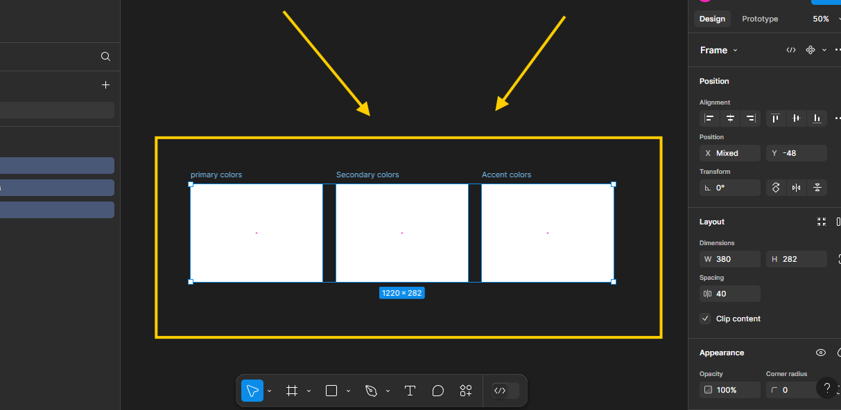 create color Palette in figma